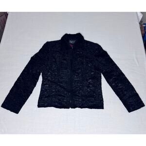 Black Vintage G. Ferrari Furry Jacket